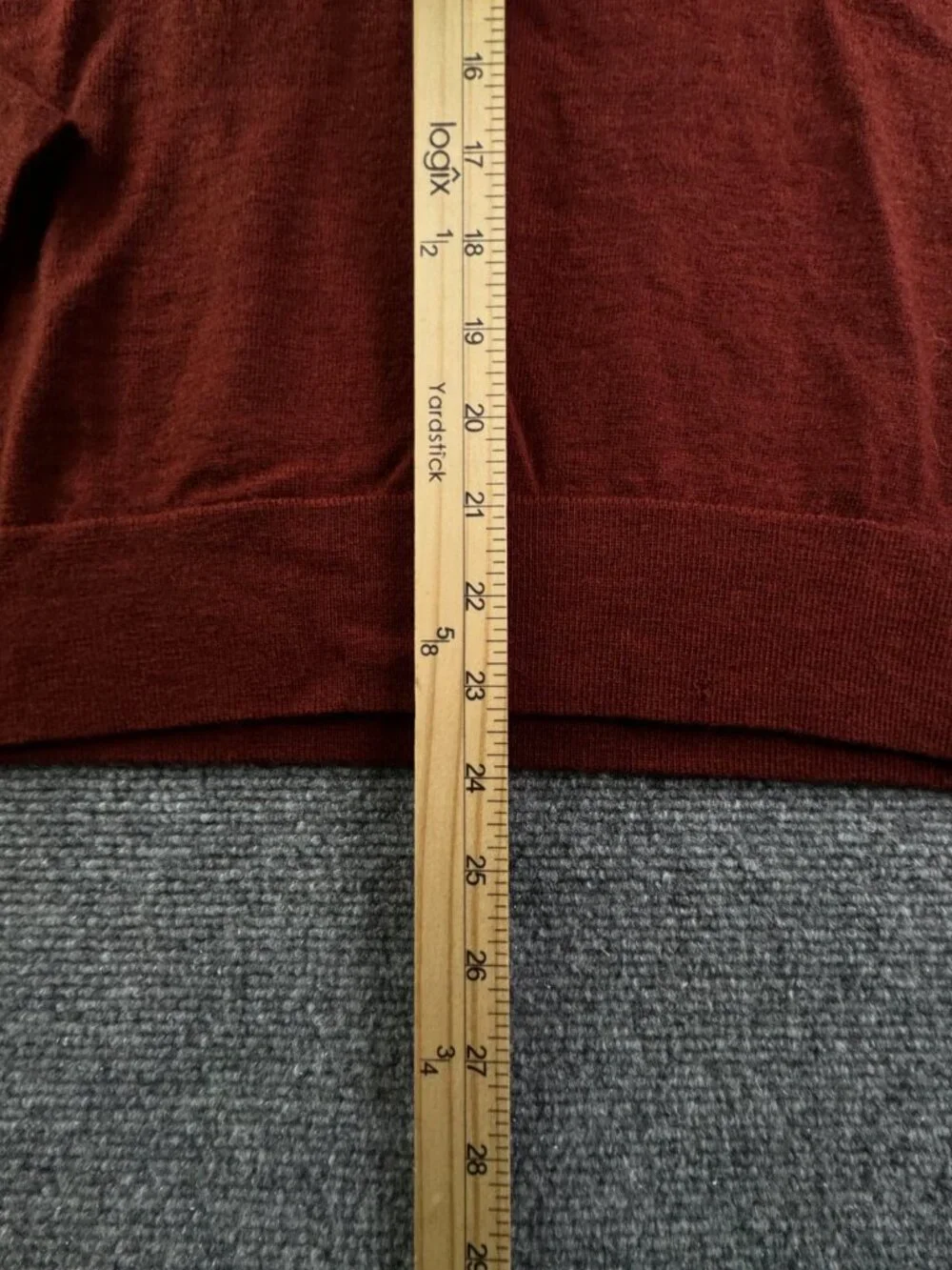 Banana Republic Baruffa Pullover Knit Sweater Soft Medium Red Merino Wool Adult